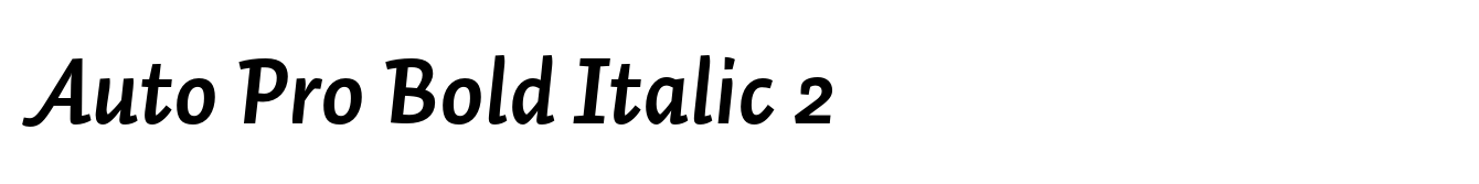 Auto Pro Bold Italic 2
